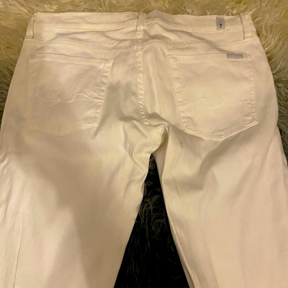 7 For All Mankind White Jeans